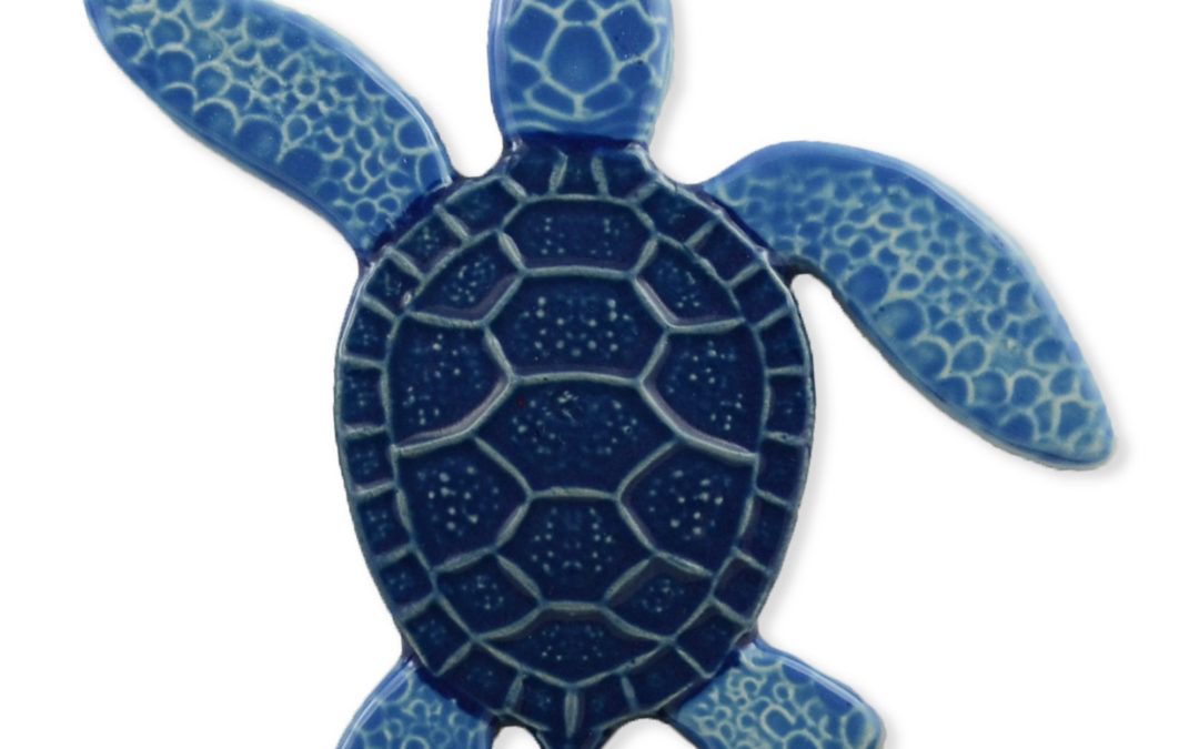 Turtle Left Up – Blue – 5×5